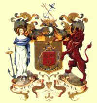 Das historische Wappen Kapstadts von 1899