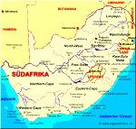 Die große Südafrika Karte als Übersicht