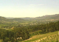 Blick vom Franschoek Pass ins Berg River Valley