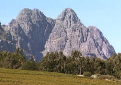 Felsformation in den Stellenboschbergen sdlich von Stellenbosch